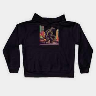 Monster Reptile in Tokyo Kids Hoodie